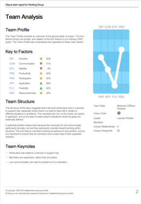 Discus Team Report: Team Analysis